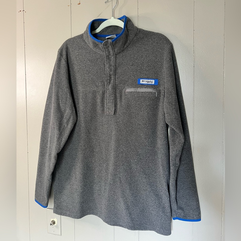 COLUMBIA PFG Men's Quarter Snap Button Pullover Fleece